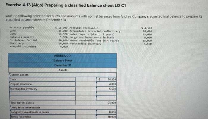 solved-exercise-4-13-algo-preparing-a-classified-balance-chegg