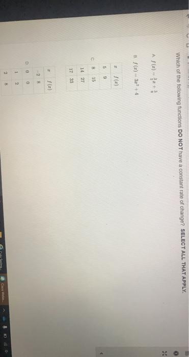Solved Which of the following functions DO NOT have a | Chegg.com