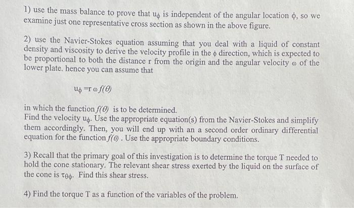 The problem concerns the analysis of a cone-and-plate | Chegg.com