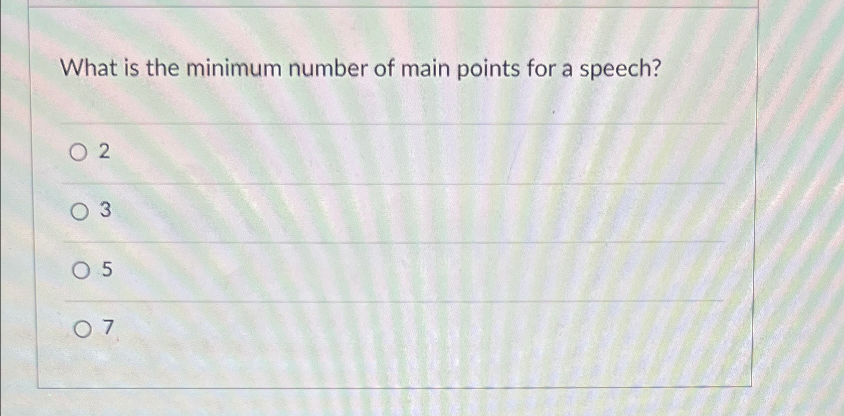 Solved What is the minimum number of main points for a | Chegg.com