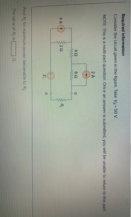 Solved Required information Consider the circuit given in | Chegg.com