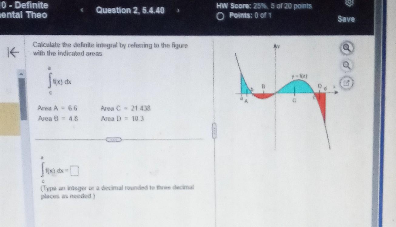 Solved Calculate the definite integral by referring to the | Chegg.com