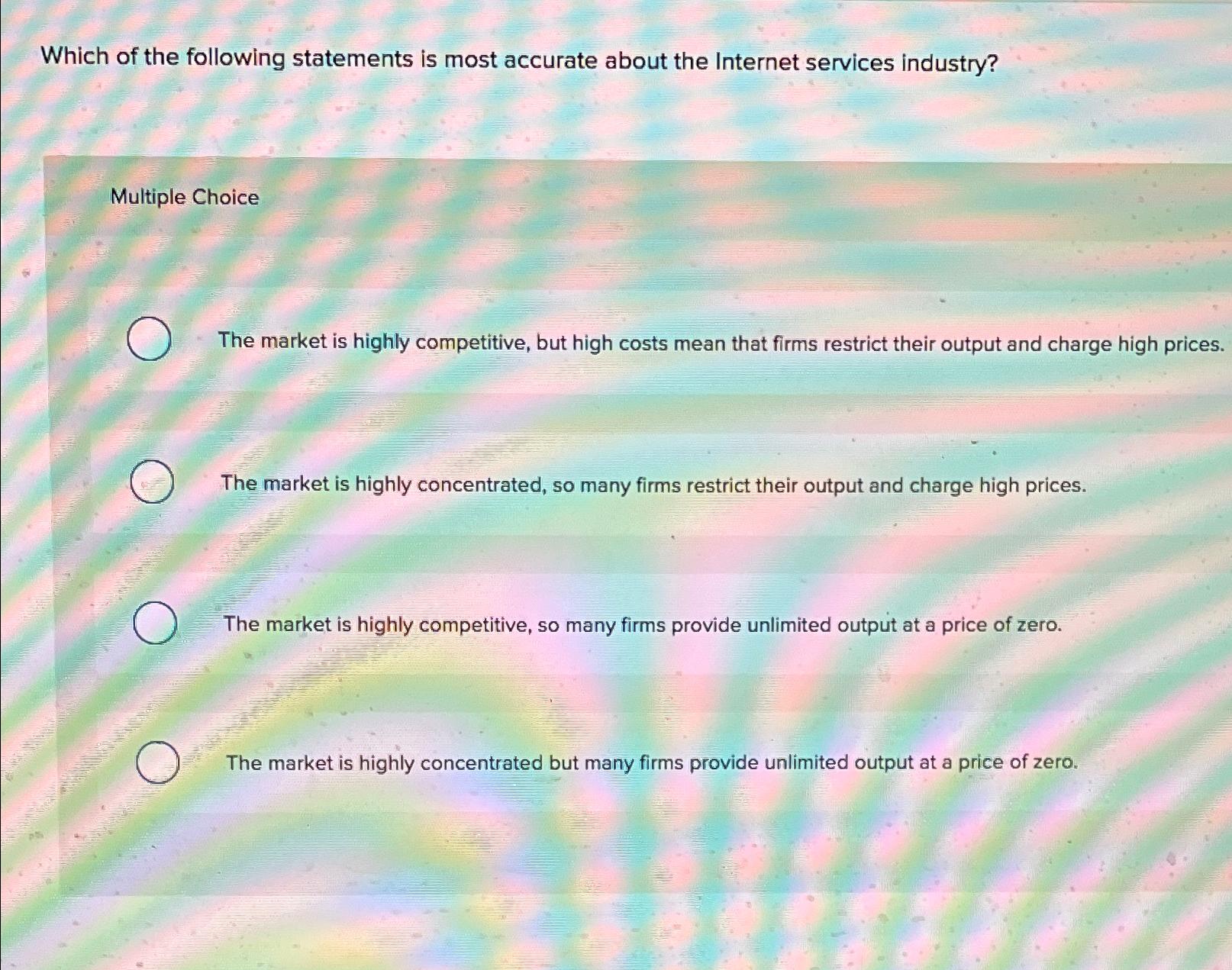 Solved Which of the following statements is most accurate | Chegg.com