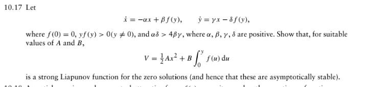 Solved X˙ −αx βf Y Y˙ γx−δf Y Where F 0 0 Yf Y 0 Y 0