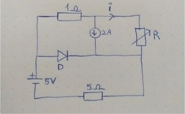 Solved The diode is ideal. Find the current i according to | Chegg.com