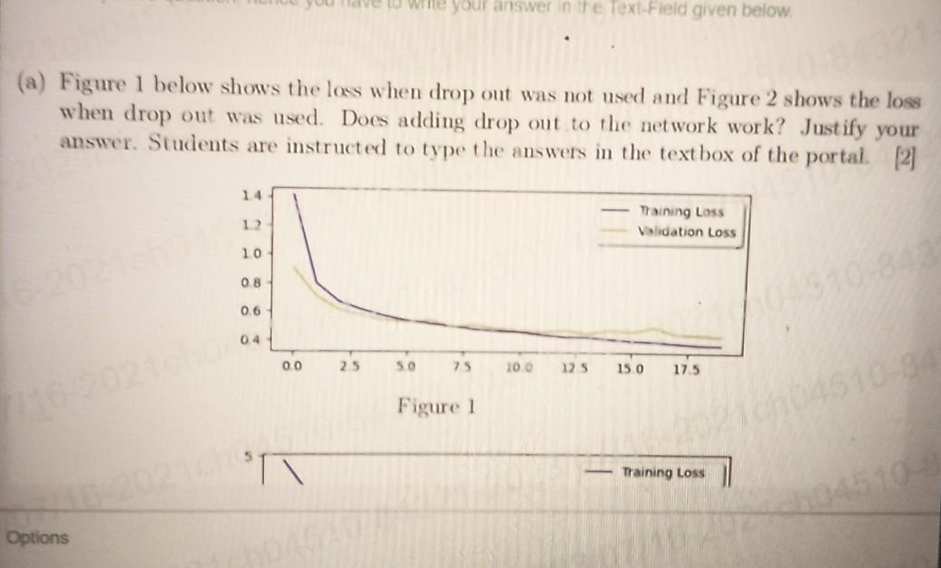 a) Figure 1 below shows the lass when drop out was | Chegg.com
