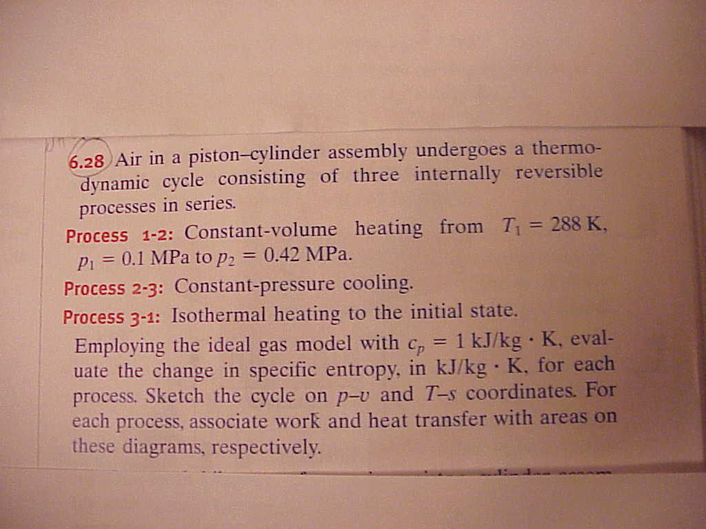 Solved Air in a pistoncylinder assembly undergoes a