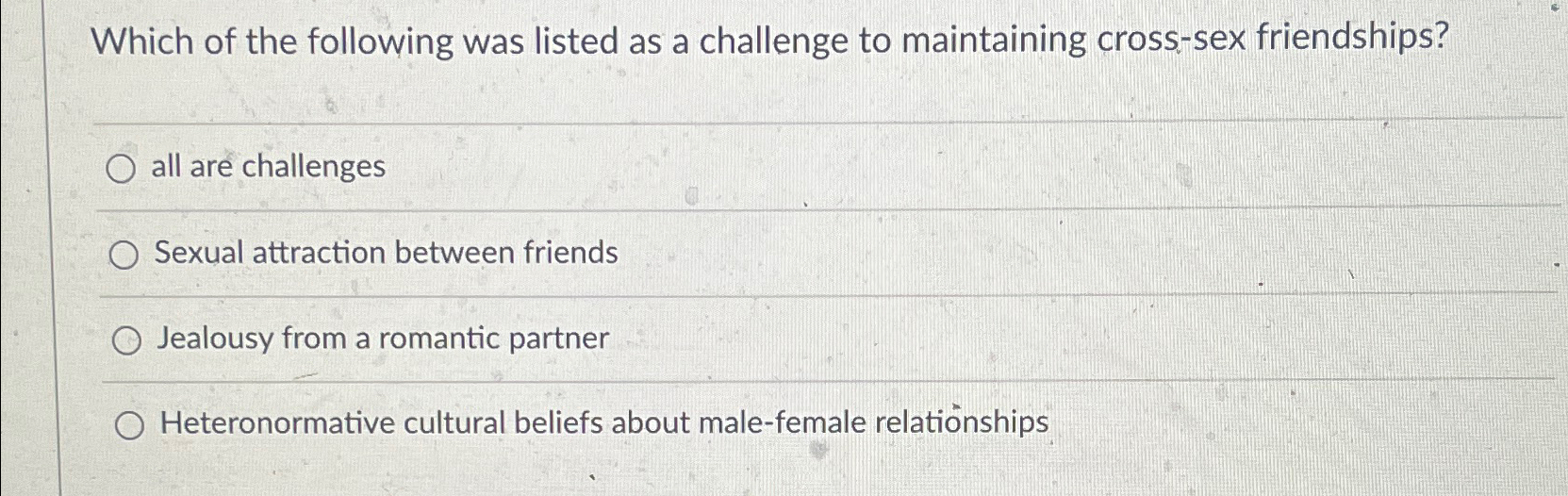 Solved Which of the following was listed as a challenge to | Chegg.com