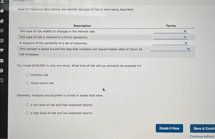 Solved 3. Stock prices and stand-alone risk Risk is the | Chegg.com