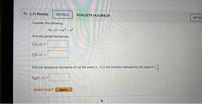 Solved Consider The Following F X Y Xy3−x2 Find The