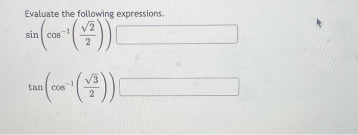 Solved Evaluate the following expressions. | Chegg.com