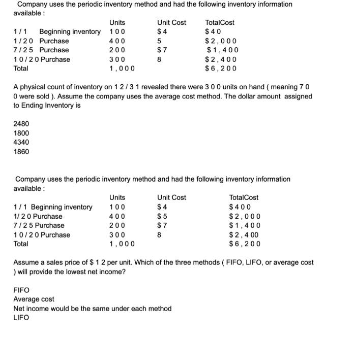 solved-company-uses-the-periodic-inventory-method-and-had-chegg