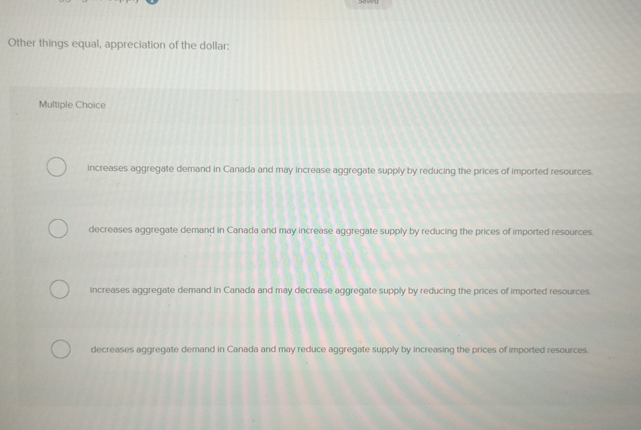 Other Things Equal Appreciation Of The Dollar Solved Other things equal, appreciation of the | Chegg.com