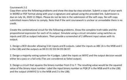 Solved Coursework 2-2 Copy then solve the following problems | Chegg.com