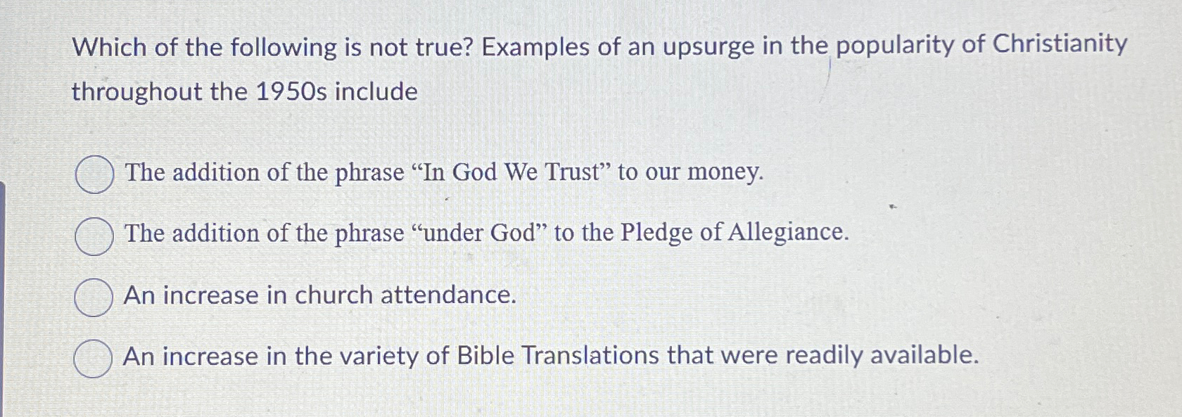 Solved Which of the following is not true? Examples of an