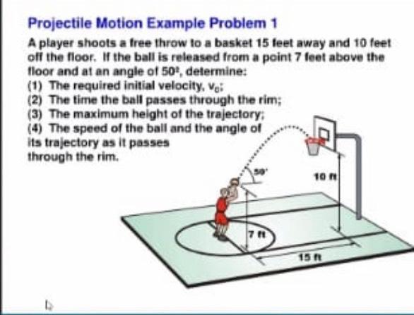 projectile motion examples real life
