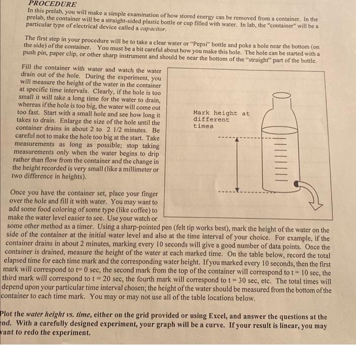 PROCEDURE In this prelab, you will make a simple | Chegg.com
