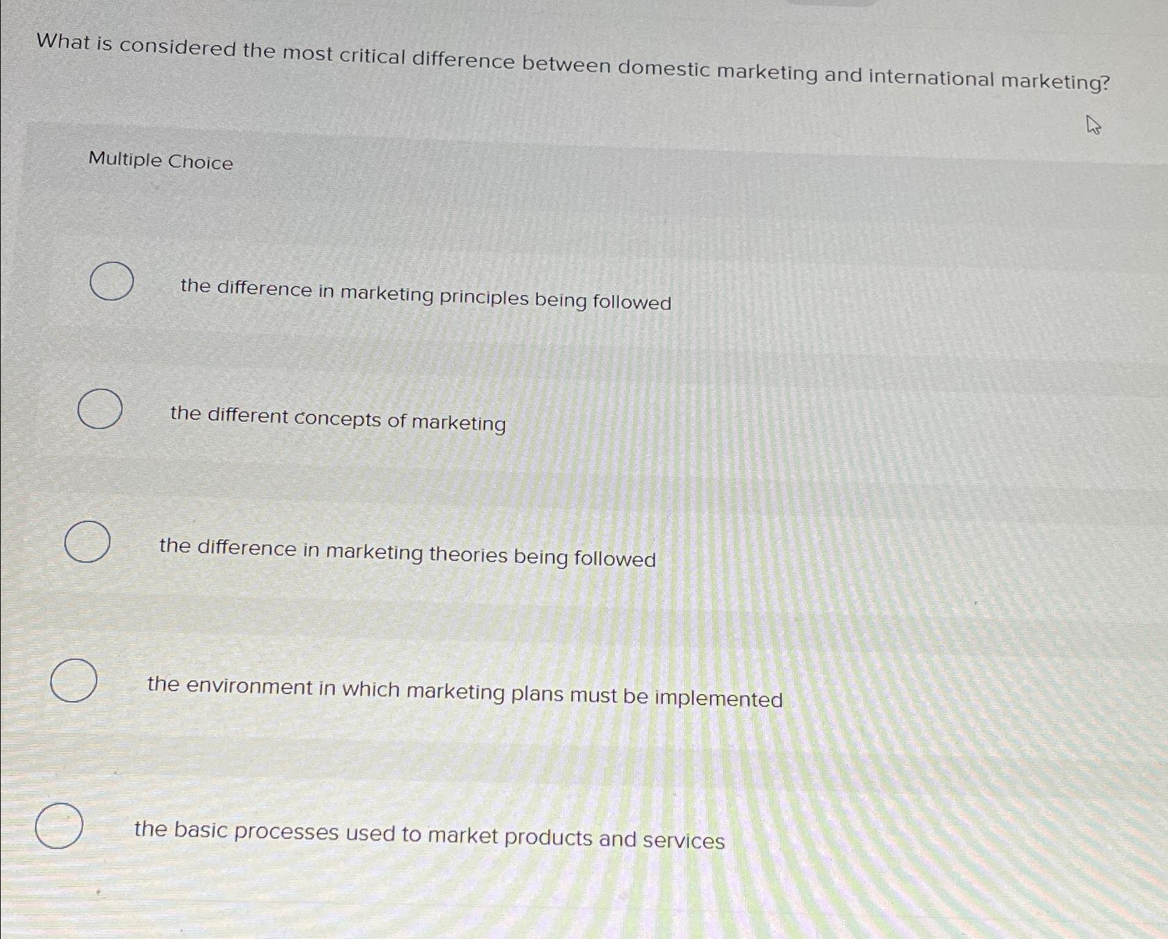 Solved What is considered the most critical difference | Chegg.com