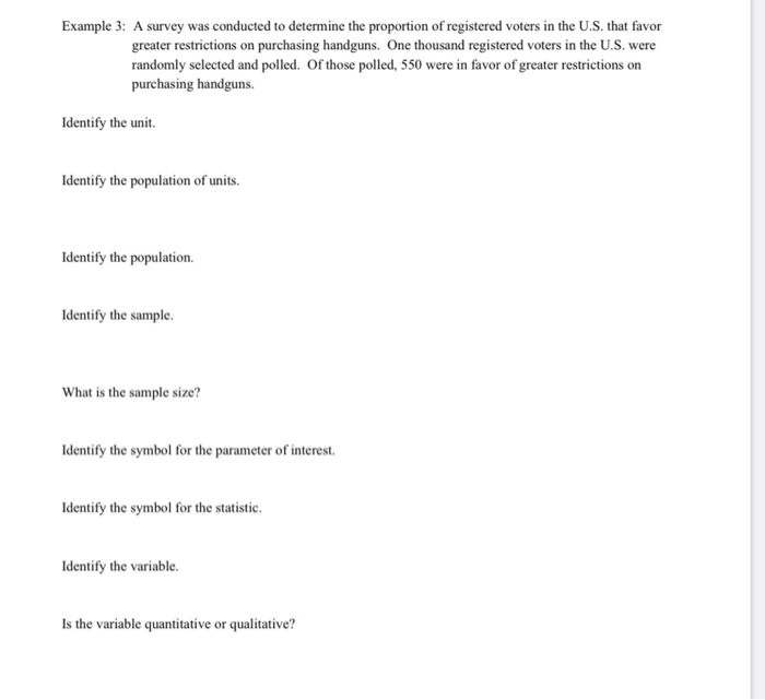 Solved Example 3: A survey was conducted to determine the | Chegg.com