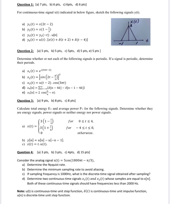 Solved Question 1 A 7 Pts B 6 Pts C 6pts D 6 Pts Chegg Com