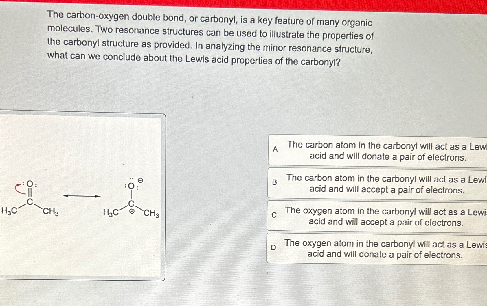 solved-the-carbon-oxygen-double-bond-or-carbonyl-is-a-key-chegg