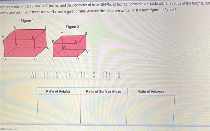 [Solved]: The perimeter of base DHGC Is 30 Inches, and the