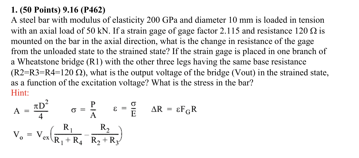 Solved (50 ﻿Points) 9.16 (P462)A steel bar with modulus of | Chegg.com