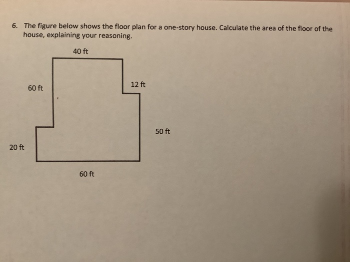 Solved 6. The figure below shows the floor plan for a | Chegg.com