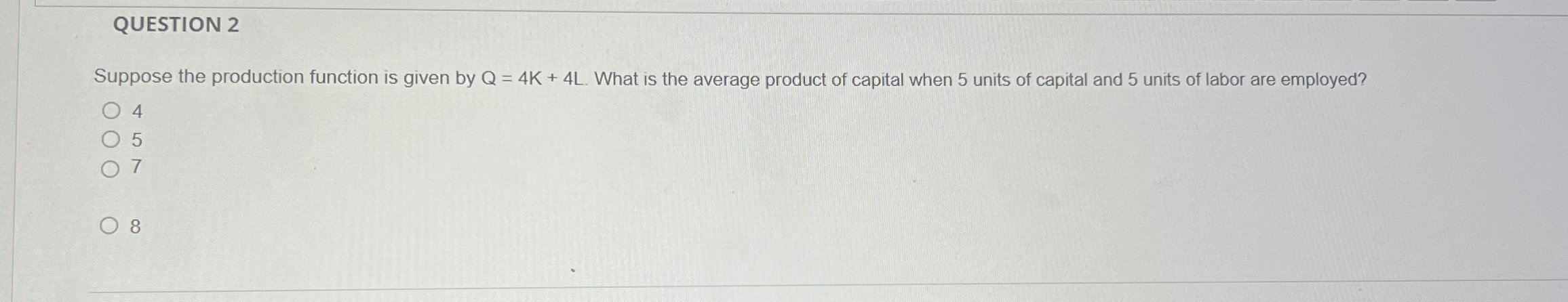 Solved QUESTION 2Suppose the production function is given by | Chegg.com