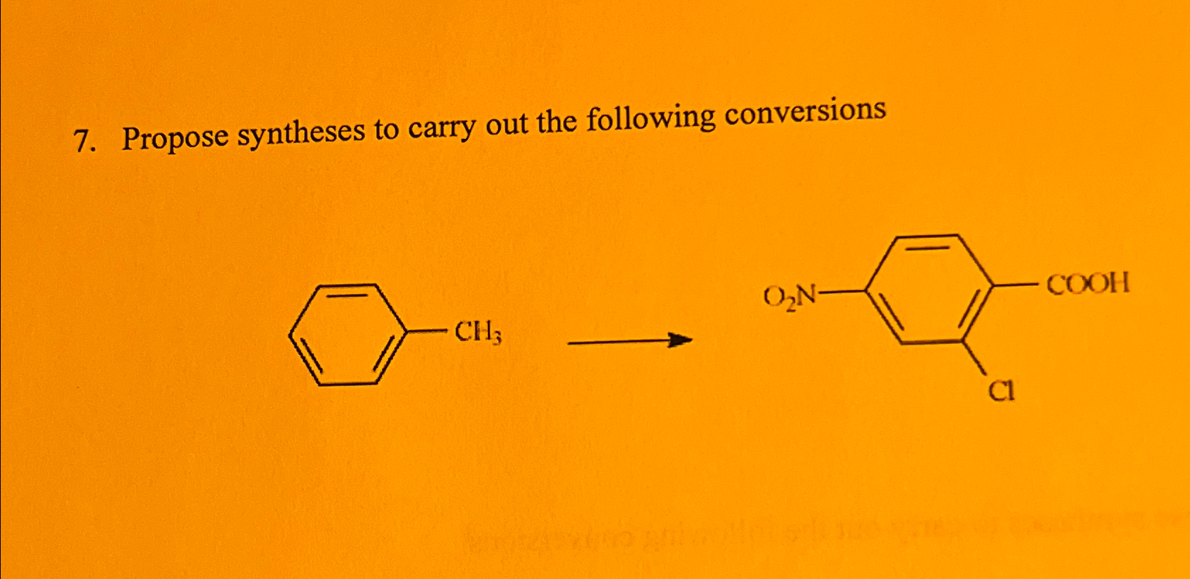 Solved Propose Syntheses To Carry Out The Following | Chegg.com