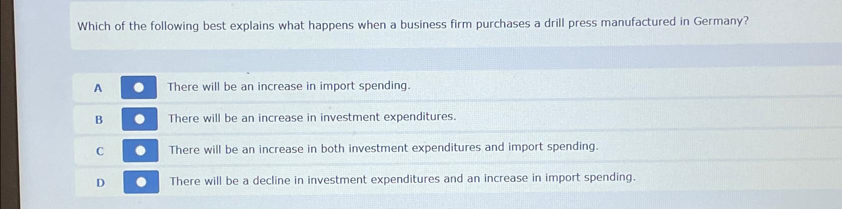 Solved Which of the following best explains what happens | Chegg.com