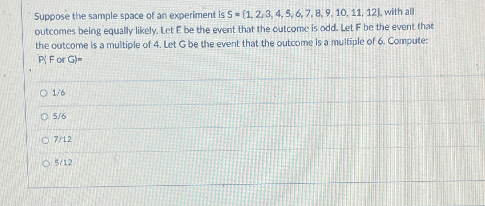 Solved Suppose the sample space of an experiment is | Chegg.com