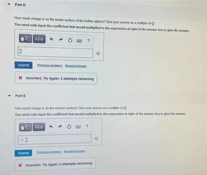 Solved A hollow metal sphere has inner radius a and outer