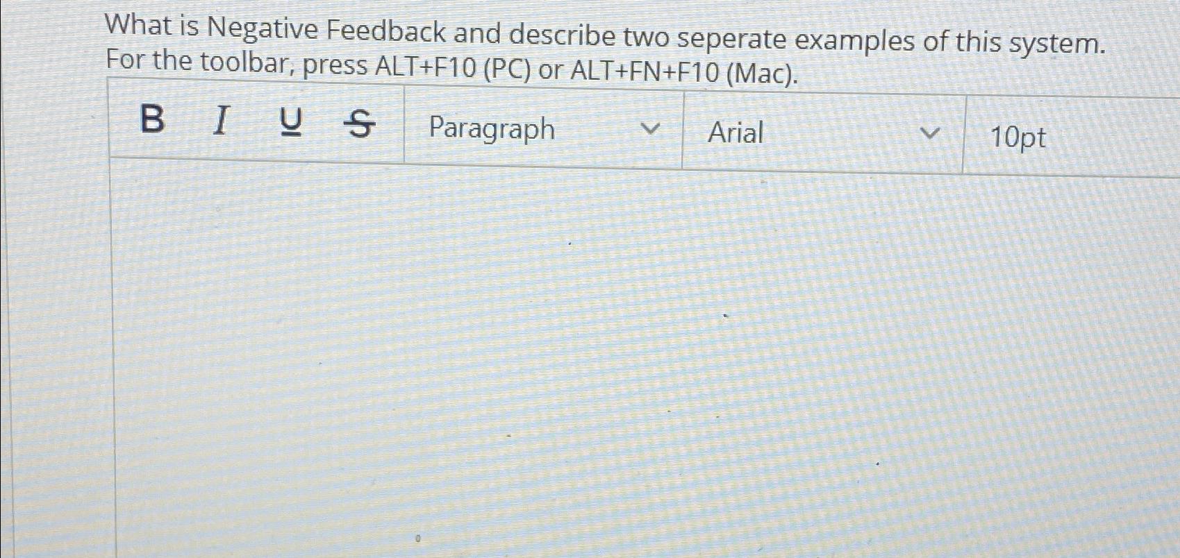 Solved What Is Negative Feedback And Describe Two Seperate | Chegg.com