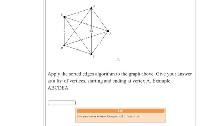 Solved 12 10 A D Apply The Sorted Edges Algorithm To The 6154