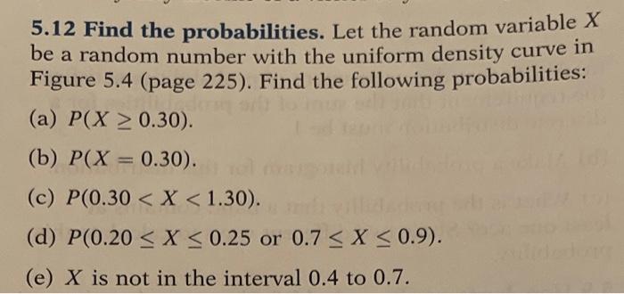 Solved FIGURE 5.4 Assigning probabilities for generating a | Chegg.com