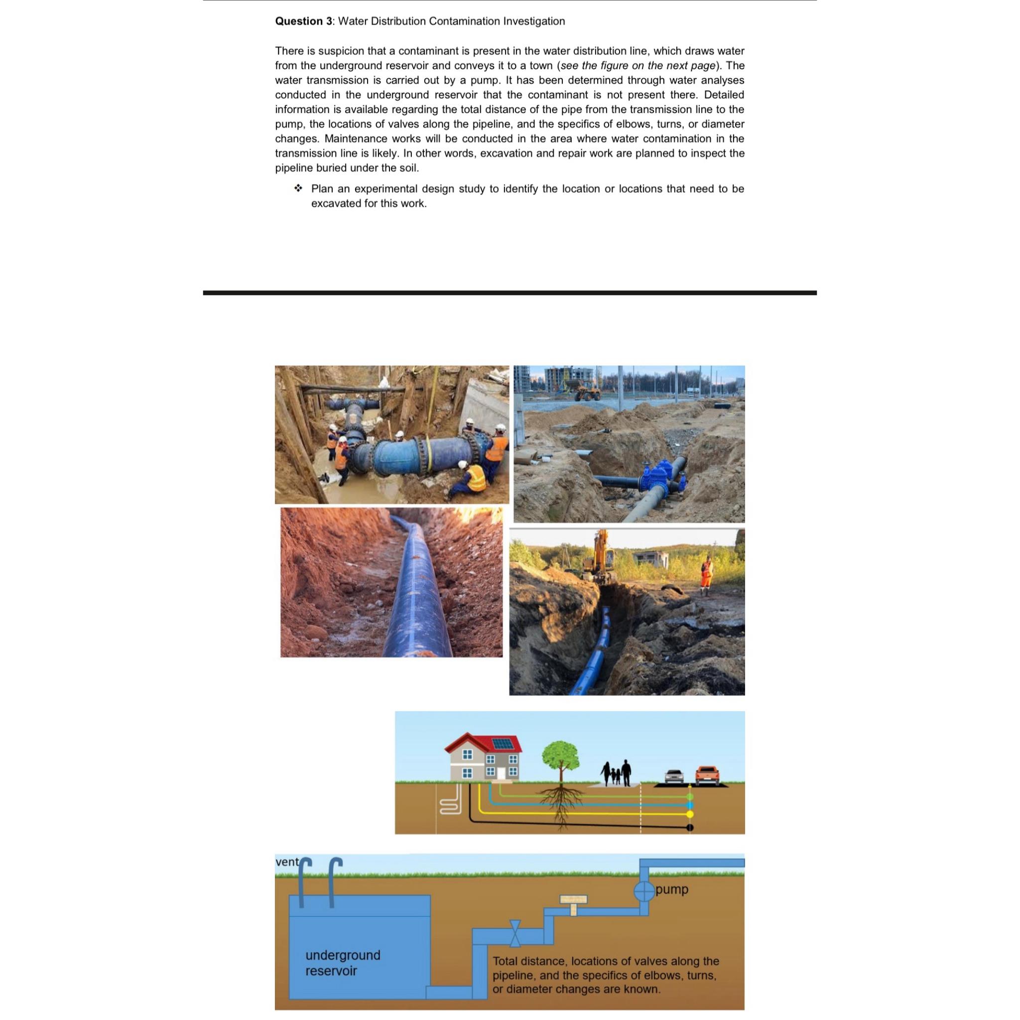 Question 3 Water Distribution Contamination