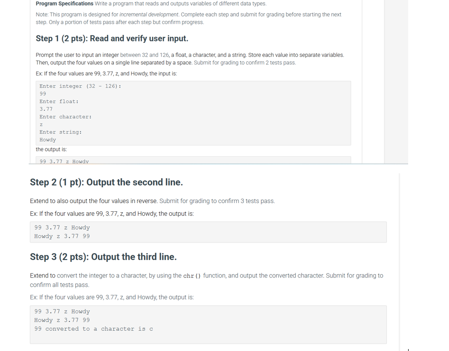 Solved Program Specifications Write a program that reads and | Chegg.com