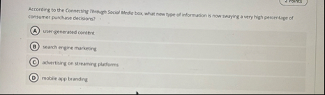 Solved According to the Connecting Through Social Media box, | Chegg.com
