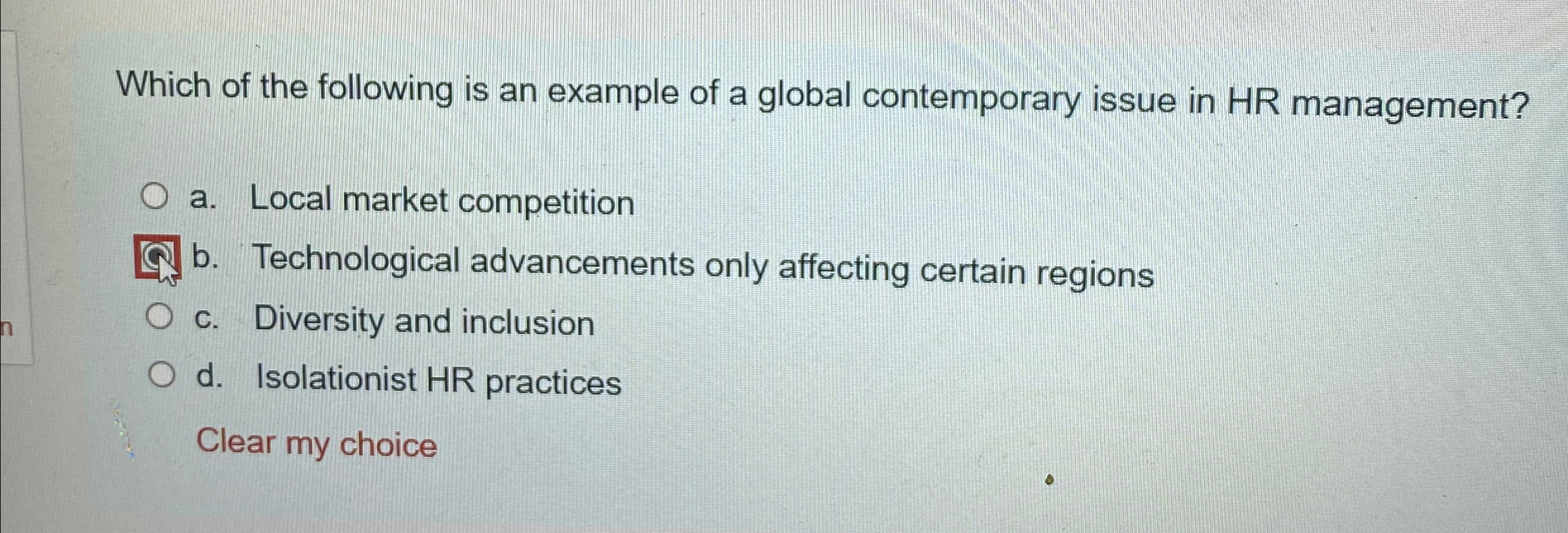 Solved Which of the following is an example of a global | Chegg.com