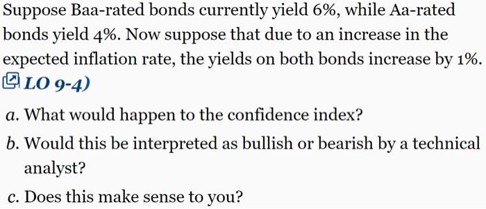 Solved Suppose Baa-rated Bonds Currently Yield 6\%, While | Chegg.com