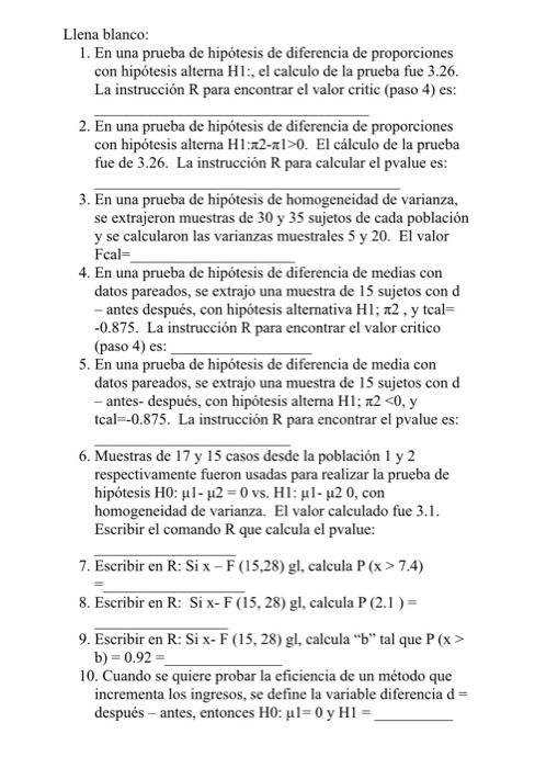 Solved Filled White 1 In A Hypothesis Test Of Difference Chegg Com