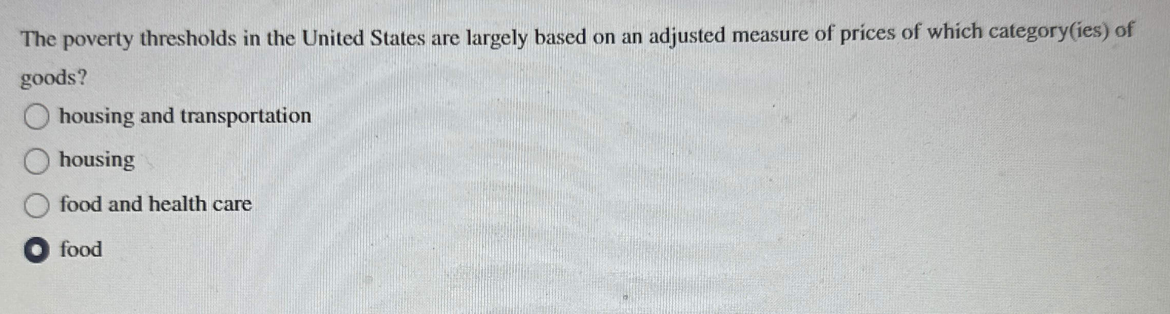 Solved The poverty thresholds in the United States are