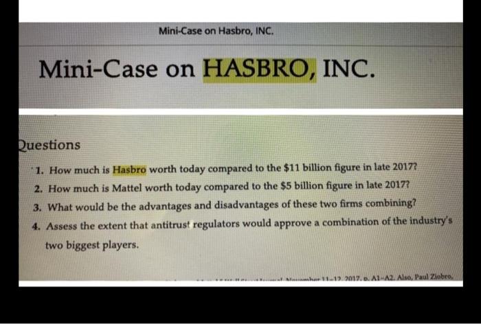 How much 2025 is hasbro worth