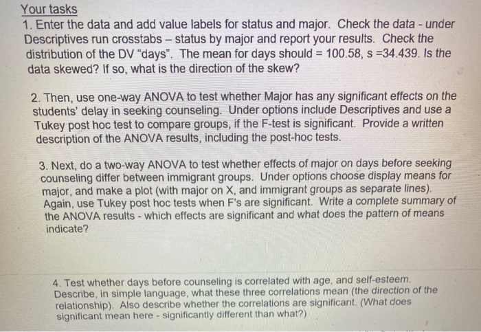Solved This assignment will involve using SPSS to answer | Chegg.com