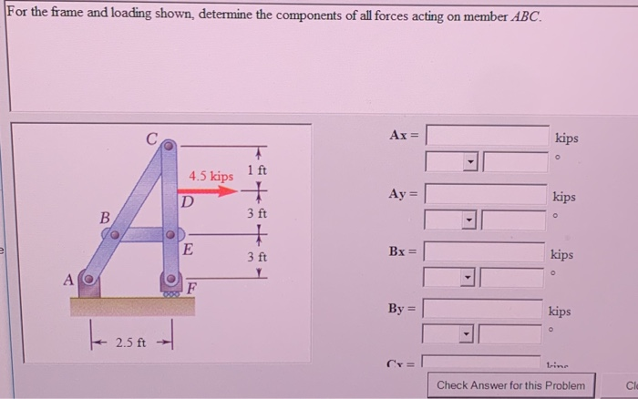 Solved For the frame and loading shown, determine the | Chegg.com