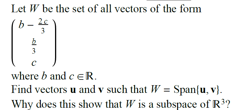 Costant Vector Math Solved Let W be the set of all vectors of the | Chegg.com