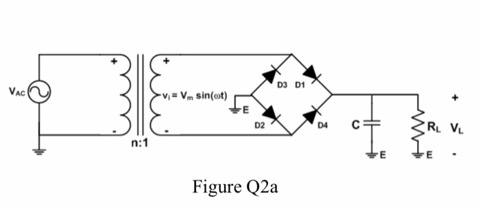 Solved Q2. A power-supply circuit is needed to deliver 0.1 A | Chegg.com