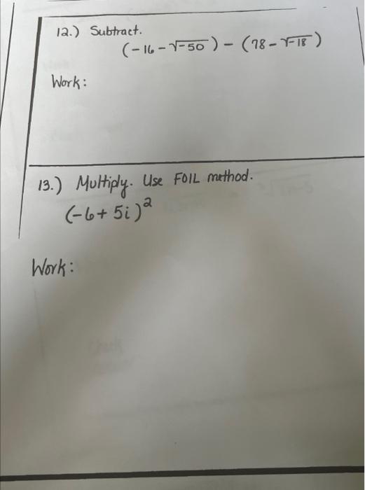 Solved 12 Subtract 16 50 78 18 Work 13 Chegg