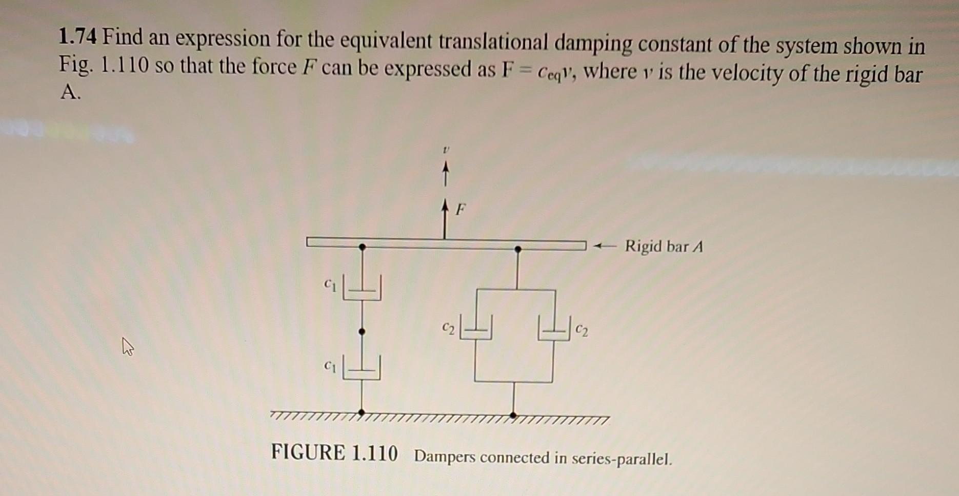 Solved 1.74 Find an expression for the equivalent | Chegg.com